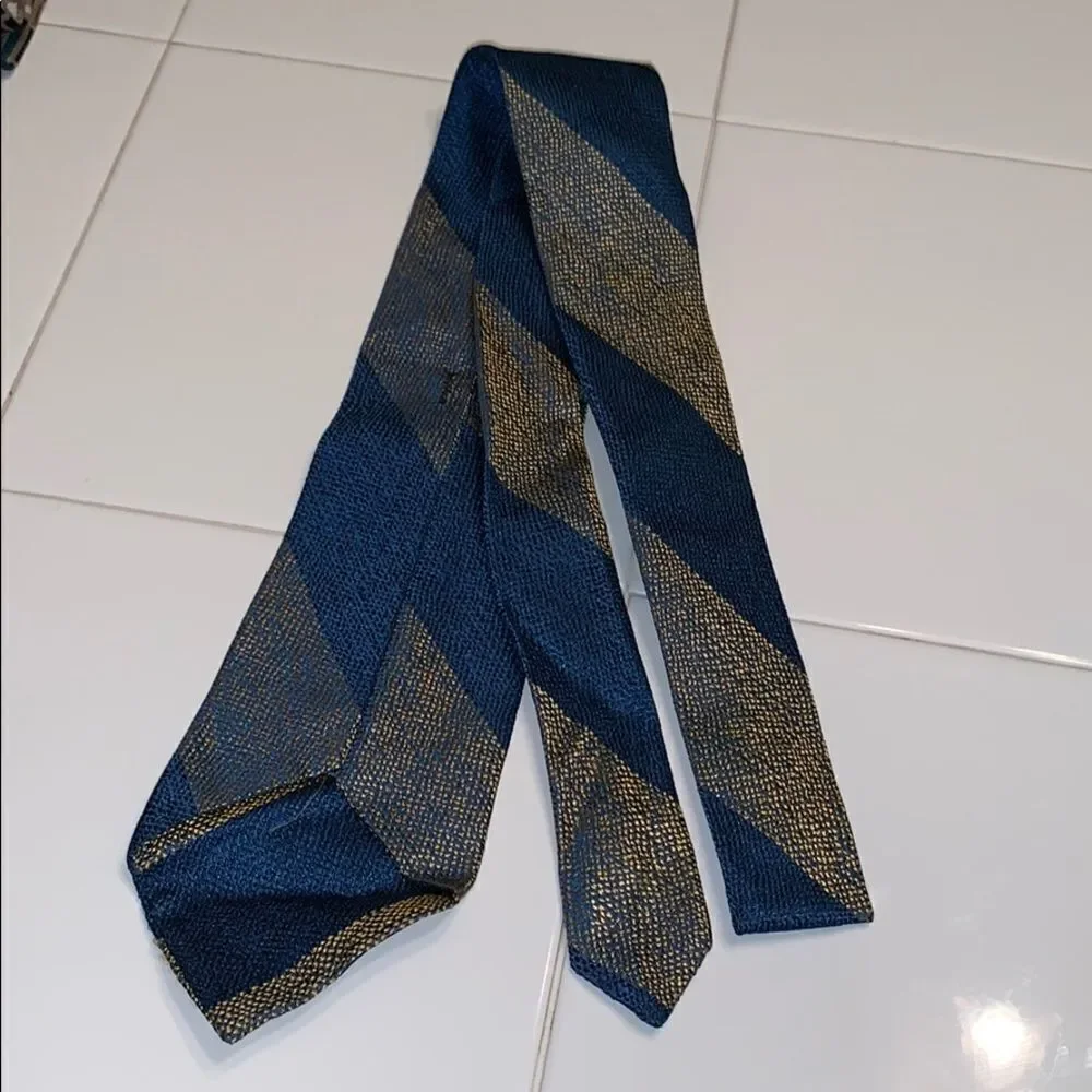 ‎Vintage 50s blue & gold tie